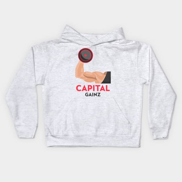 Capital Gainz - Funny Capital Gains Accounting & Finance Kids Hoodie by Condor Designs